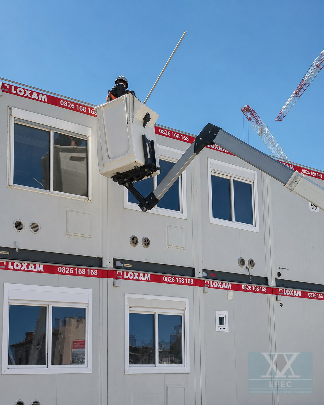 Intervention EFEC en nacelle sur un bâtiment